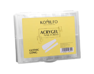 Komilfo Top Nail Forms, Long Gothic - Верхние формы для наращивания, длинный готический миндаль, 130 шт