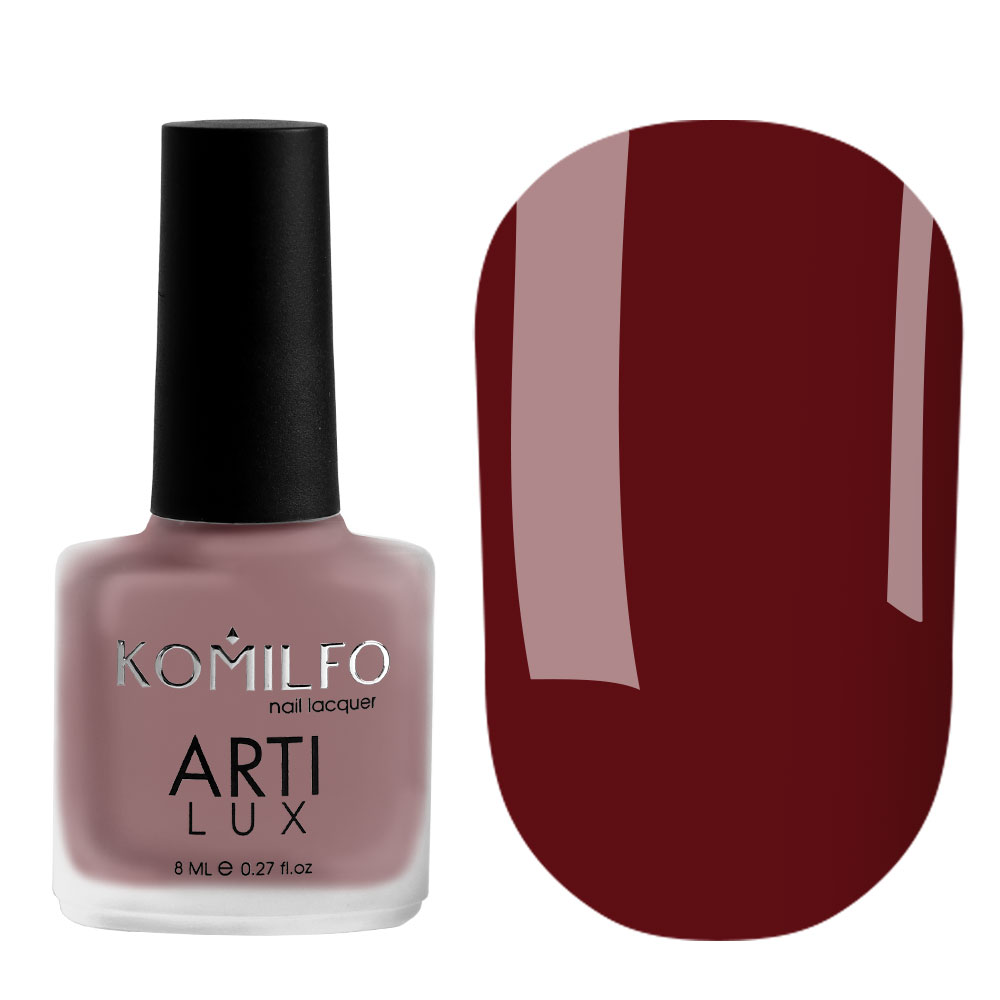 Лак для нігтів Komilfo ArtiLux Lady in Red 005 (sangria red, емаль), 8 мл