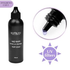 Komilfo No Wipe, with UV Top HEMA/TPO free - топ для гель-лаку без ЛШ, з УФ, 100 мл (бочонок с носиком)